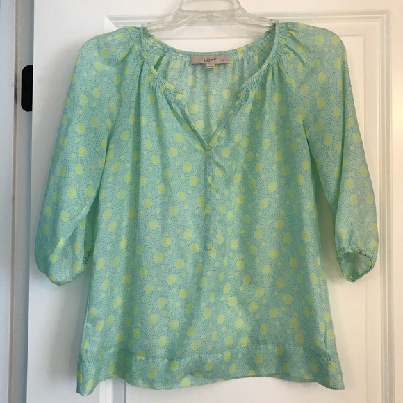 LOFT Tops - LOFT. Mint boho top.